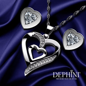 Heart necklace set