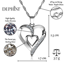 Load image into Gallery viewer, Luxury Jewelry set Necklace Heart Earrings 925 Silver Jewelry Dephini