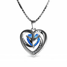 Load image into Gallery viewer, Blue heart pendant