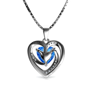Blue heart pendant