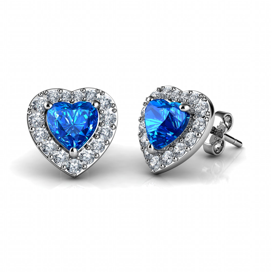 Blue Heart stud Earrings