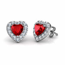 Load image into Gallery viewer, Red Heart Earrings