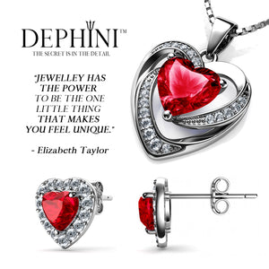 Heart Red Jewellery Set