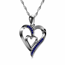 Load image into Gallery viewer, Double Heart Necklace