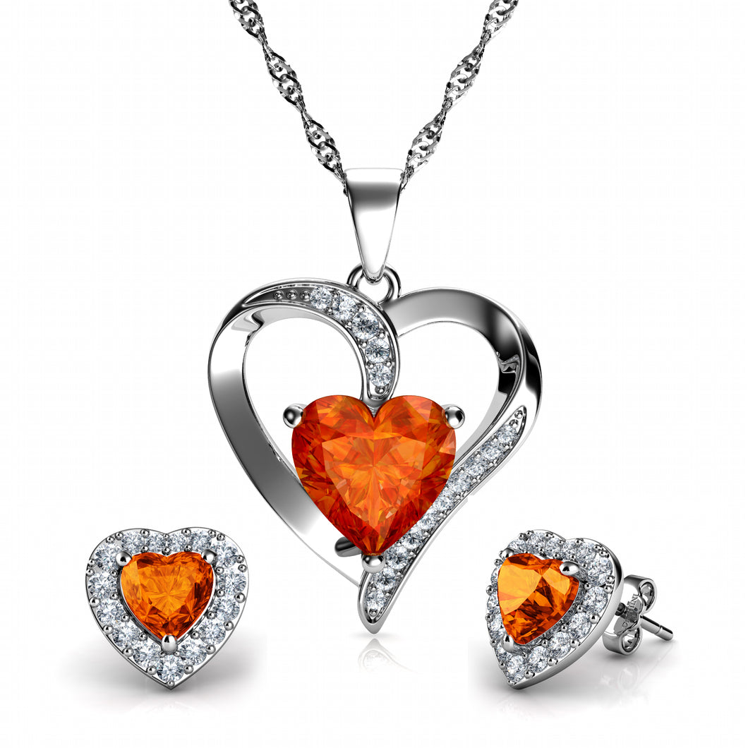 Orange jewellery set