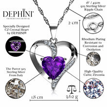 Load image into Gallery viewer, Heart Purple Necklace