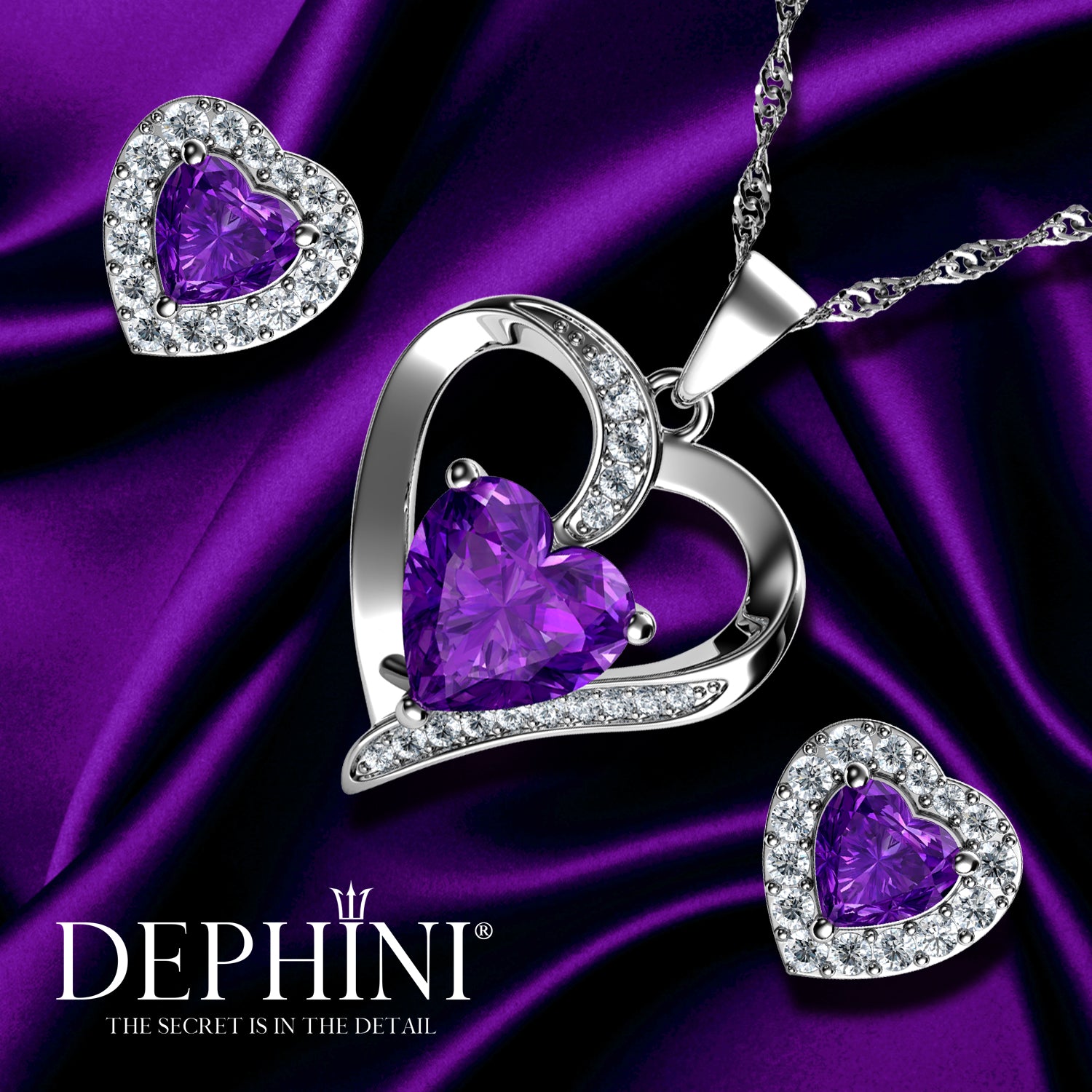 Buy Bridal Necklace Earring Set Purple at Amazon.in