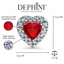 Load image into Gallery viewer, Red Heart Stud Earrings