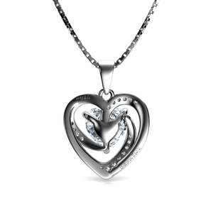 double heart necklace