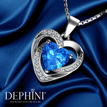 Load image into Gallery viewer, Blue heart necklace