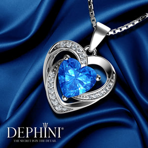 Blue heart necklace