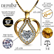 Load image into Gallery viewer, 18k gold heart necklace