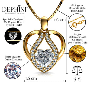 18k gold heart necklace