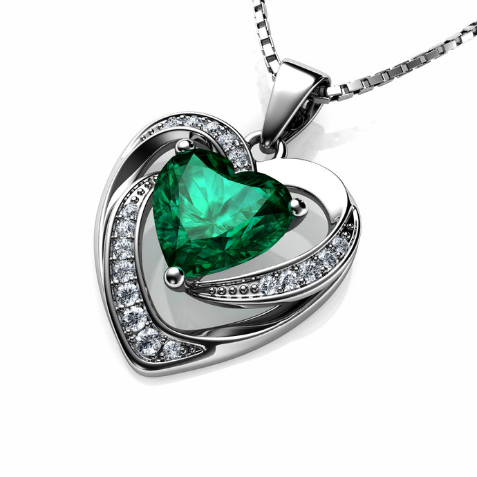 Green Heart Necklace