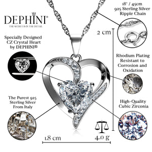 Silver heart jewellery