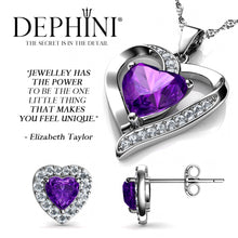 Load image into Gallery viewer, Purple heart jewellery Set