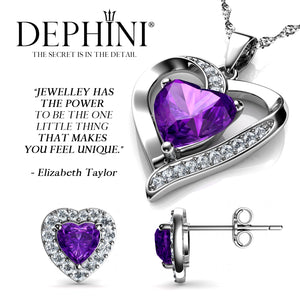 Purple heart jewellery Set